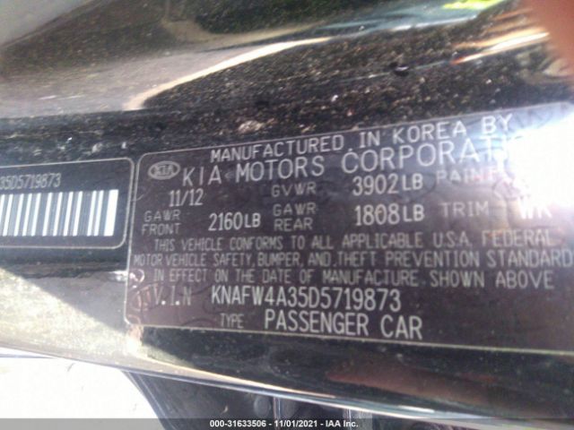 Photo 8 VIN: KNAFW4A35D5719873 - KIA FORTE 