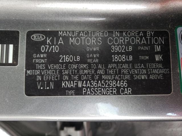 Photo 9 VIN: KNAFW4A36A5298466 - KIA FORTE SX 