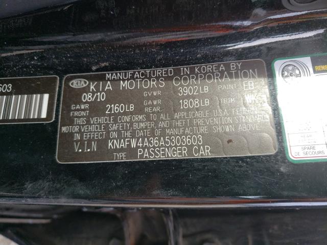 Photo 9 VIN: KNAFW4A36A5303603 - KIA FORTE SX 