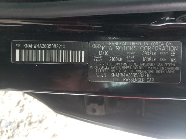 Photo 9 VIN: KNAFW4A36B5382210 - KIA FORTE SX 