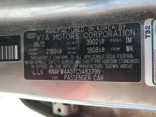 Photo 11 VIN: KNAFW4A37C5482799 - KIA FORTE SX 