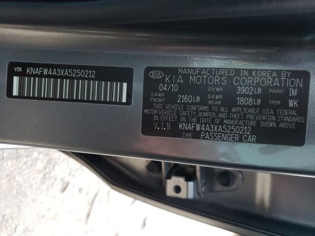 Photo 9 VIN: KNAFW4A3XA5250212 - KIA FORTE SX 