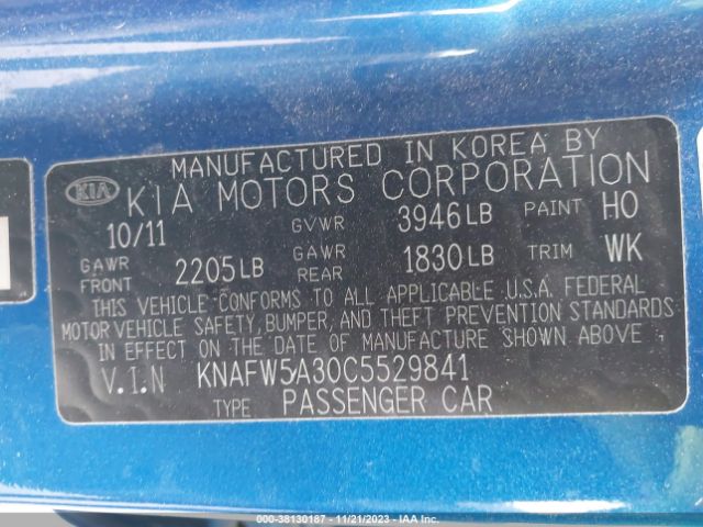 Photo 8 VIN: KNAFW5A30C5529841 - KIA FORTE 