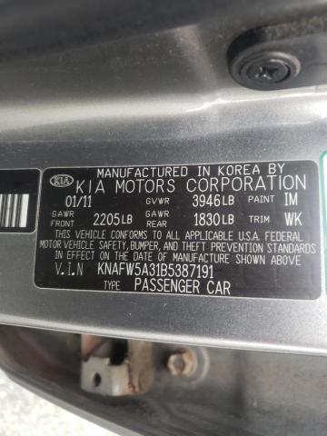 Photo 9 VIN: KNAFW5A31B5387191 - KIA FORTE SX 