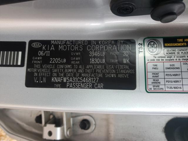 Photo 9 VIN: KNAFW5A31C5468127 - KIA FORTE SX 