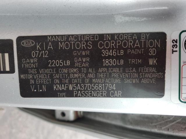 Photo 11 VIN: KNAFW5A37D5681794 - KIA FORTE 