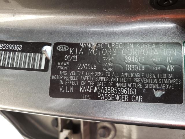 Photo 9 VIN: KNAFW5A38B5396163 - KIA FORTE SX 