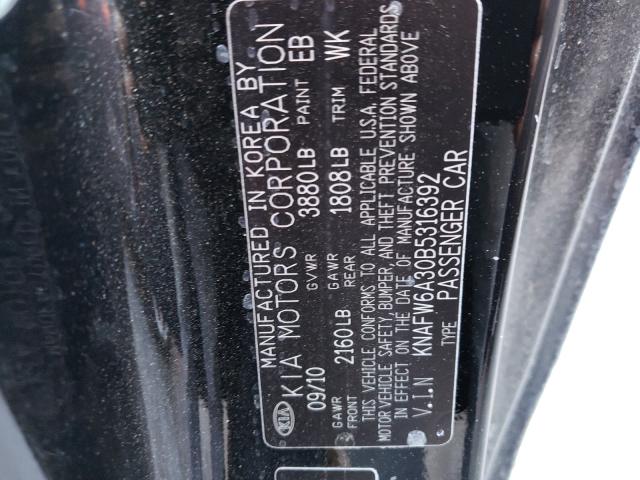 Photo 9 VIN: KNAFW6A30B5316392 - KIA FORTE SX 