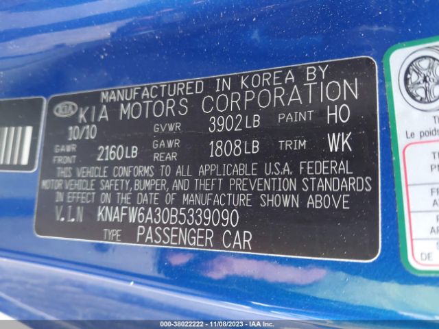 Photo 8 VIN: KNAFW6A30B5339090 - KIA FORTE KOUP 