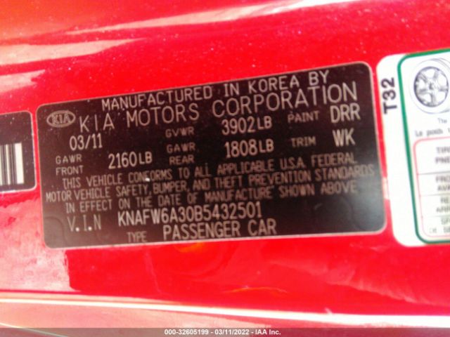 Photo 8 VIN: KNAFW6A30B5432501 - KIA FORTE KOUP 