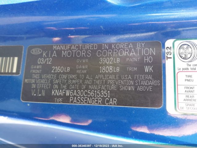 Photo 8 VIN: KNAFW6A30C5615351 - KIA FORTE KOUP 