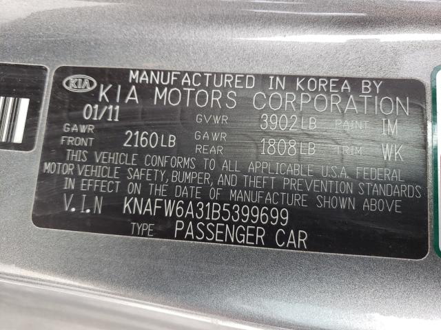 Photo 9 VIN: KNAFW6A31B5399699 - KIA FORTE SX 