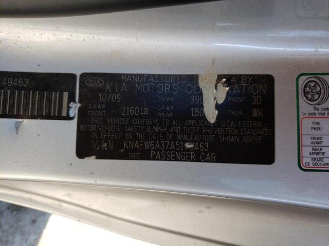 Photo 9 VIN: KNAFW6A37A5149463 - KIA FORTE SX 