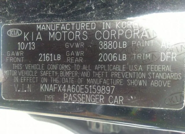 Photo 8 VIN: KNAFX4A60E5159897 - KIA FORTE 