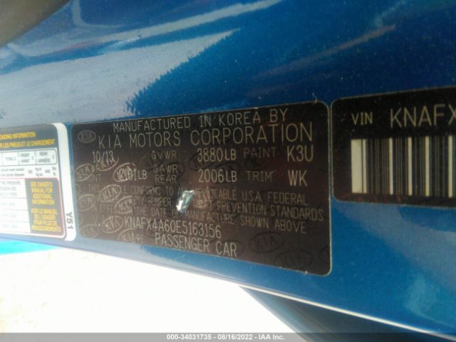 Photo 8 VIN: KNAFX4A60E5163156 - KIA FORTE 