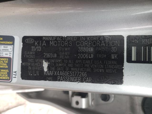 Photo 9 VIN: KNAFX4A60E5177266 - KIA FORTE LX 