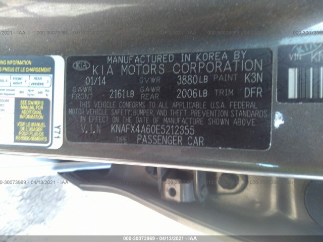 Photo 8 VIN: KNAFX4A60E5212355 - KIA FORTE 