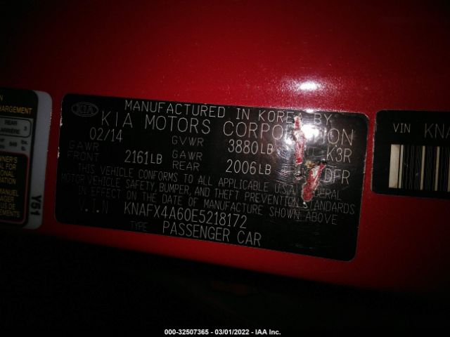 Photo 8 VIN: KNAFX4A60E5218172 - KIA FORTE 