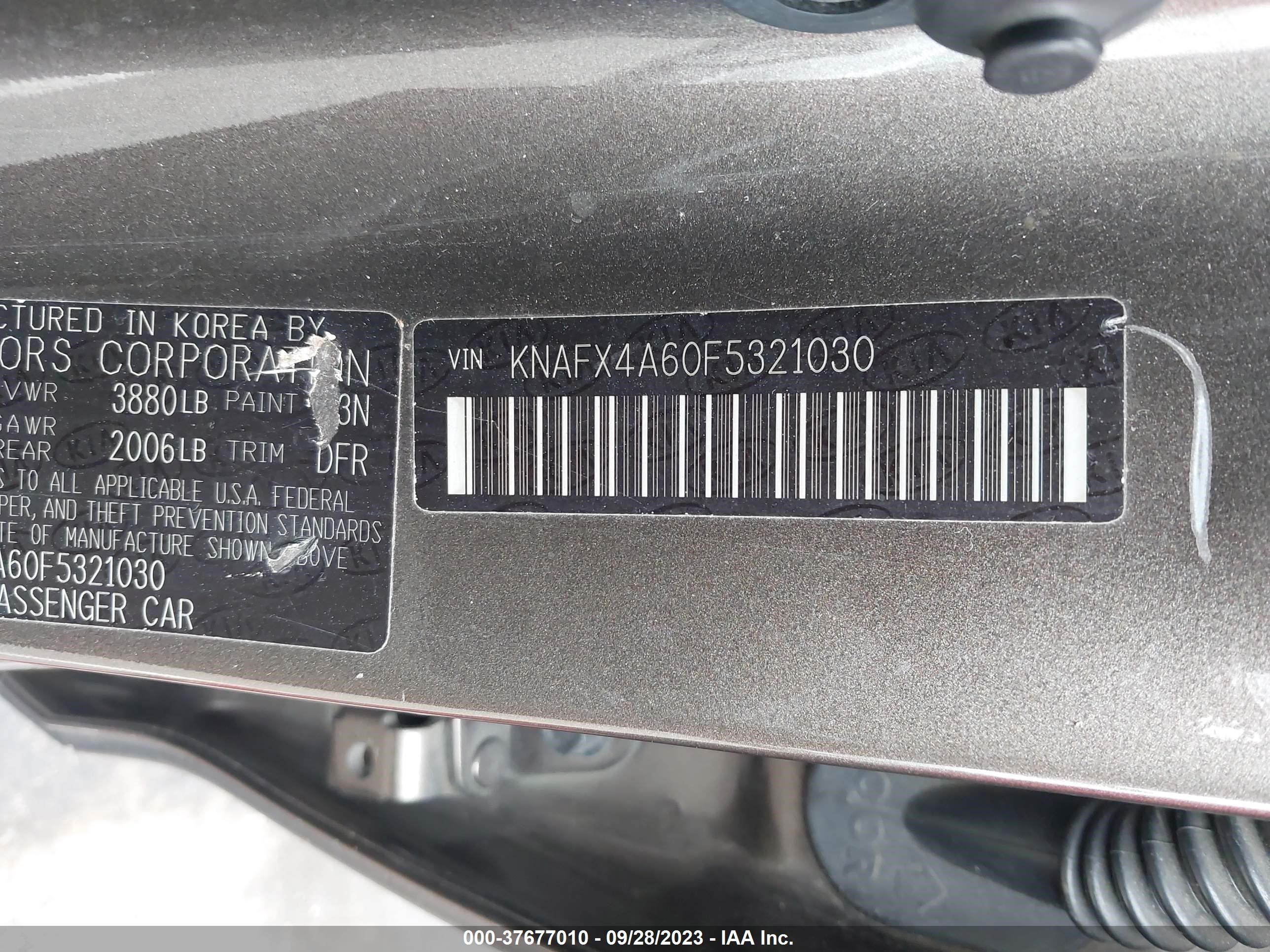 Photo 8 VIN: KNAFX4A60F5321030 - KIA FORTE 