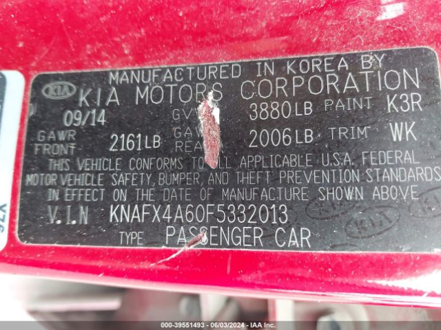 Photo 8 VIN: KNAFX4A60F5332013 - KIA FORTE 