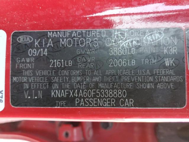 Photo 9 VIN: KNAFX4A60F5338880 - KIA FORTE LX 