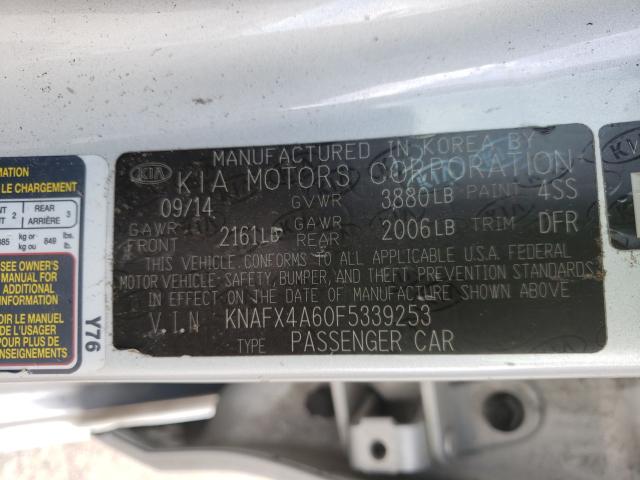 Photo 9 VIN: KNAFX4A60F5339253 - KIA FORTE LX 