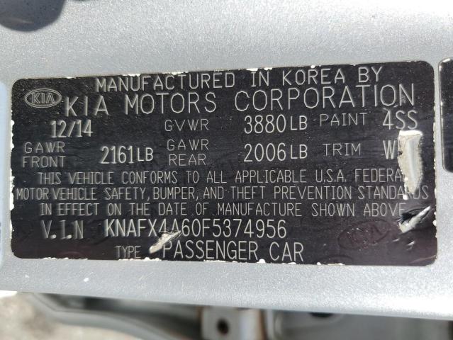 Photo 11 VIN: KNAFX4A60F5374956 - KIA FORTE LX 