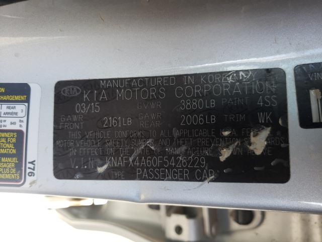 Photo 9 VIN: KNAFX4A60F5426229 - KIA FORTE LX 