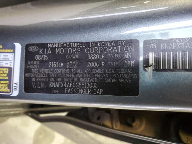 Photo 11 VIN: KNAFX4A60G5513033 - KIA FORTE LX 