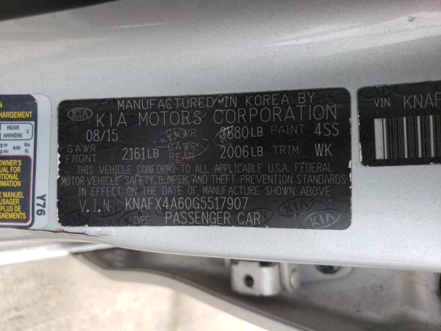 Photo 12 VIN: KNAFX4A60G5517907 - KIA FORTE LX 