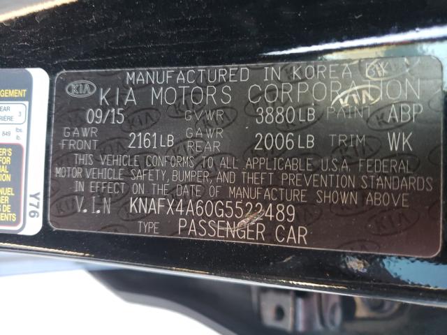 Photo 9 VIN: KNAFX4A60G5522489 - KIA FORTE 