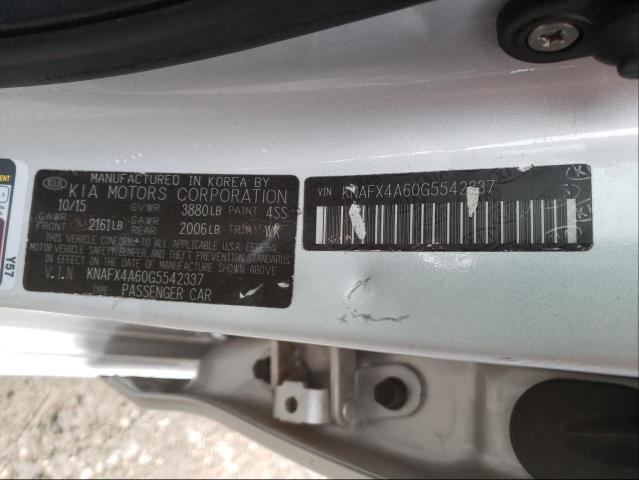 Photo 9 VIN: KNAFX4A60G5542337 - KIA FORTE LX 