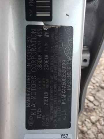 Photo 11 VIN: KNAFX4A60G5550129 - KIA FORTE LX 