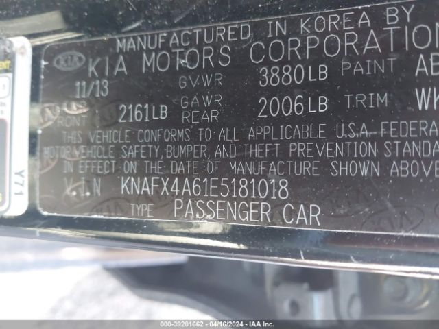 Photo 8 VIN: KNAFX4A61E5181018 - KIA FORTE 