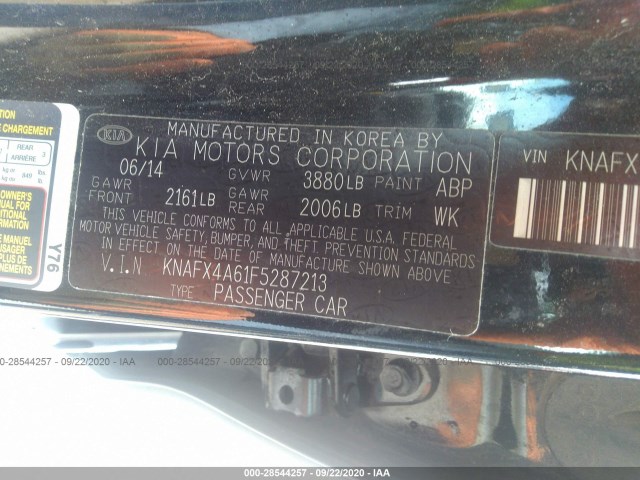 Photo 8 VIN: KNAFX4A61F5287213 - KIA FORTE 