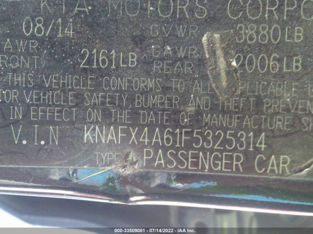 Photo 8 VIN: KNAFX4A61F5325314 - KIA FORTE 