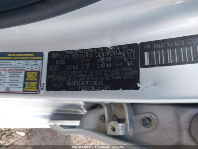 Photo 8 VIN: KNAFX4A61F5391331 - KIA FORTE 