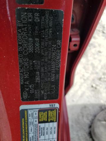 Photo 11 VIN: KNAFX4A61F5396724 - KIA FORTE LX 