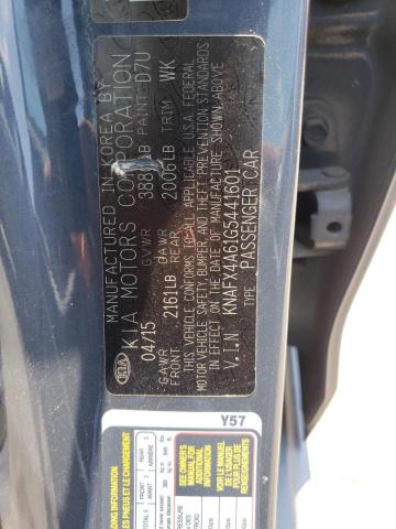 Photo 9 VIN: KNAFX4A61G5441601 - KIA FORTE LX 