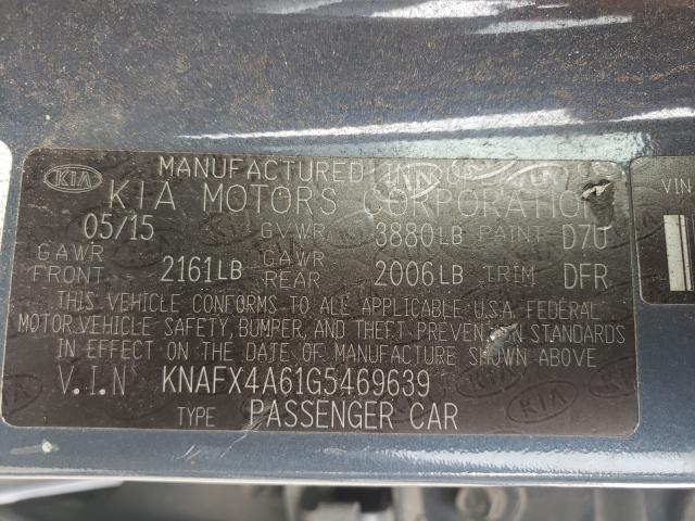 Photo 9 VIN: KNAFX4A61G5469639 - KIA FORTE LX 