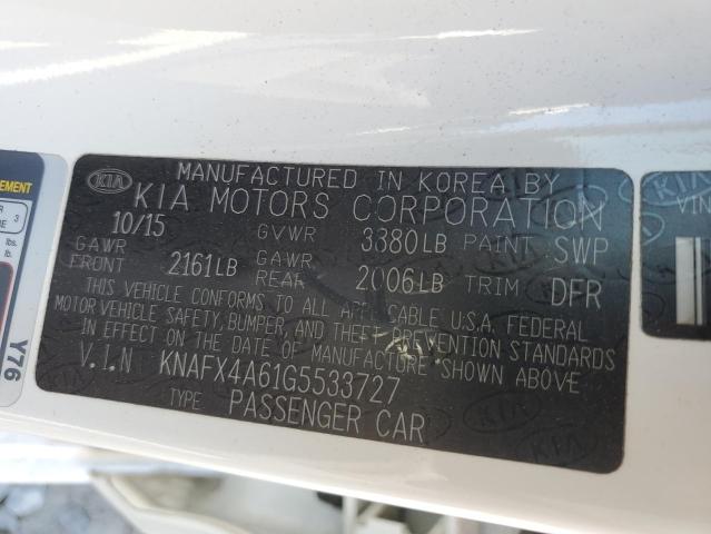 Photo 11 VIN: KNAFX4A61G5533727 - KIA FORTE LX 