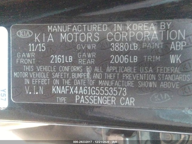 Photo 8 VIN: KNAFX4A61G5553573 - KIA FORTE 