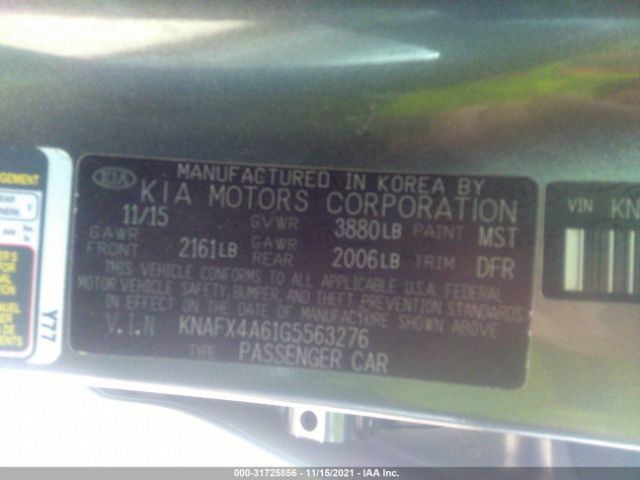 Photo 8 VIN: KNAFX4A61G5563276 - KIA FORTE 