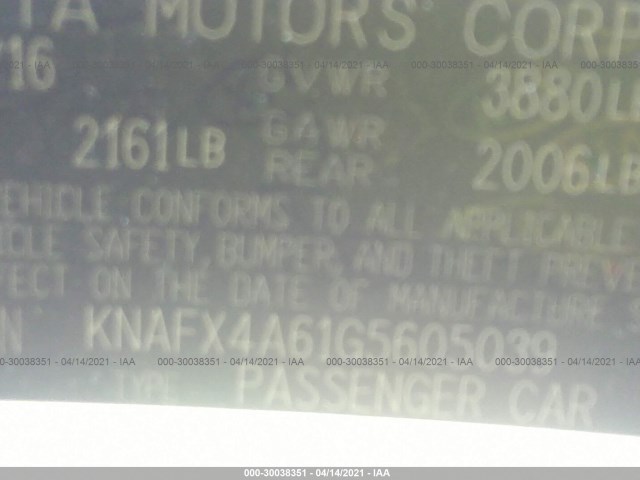 Photo 8 VIN: KNAFX4A61G5605039 - KIA FORTE 