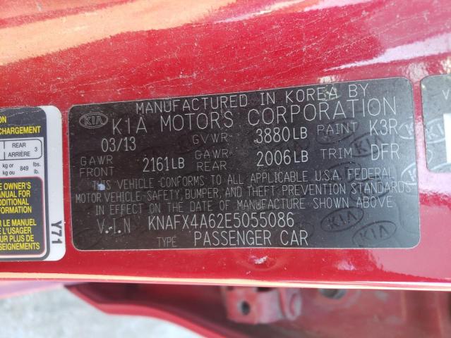 Photo 9 VIN: KNAFX4A62E5055086 - KIA FORTE LX 