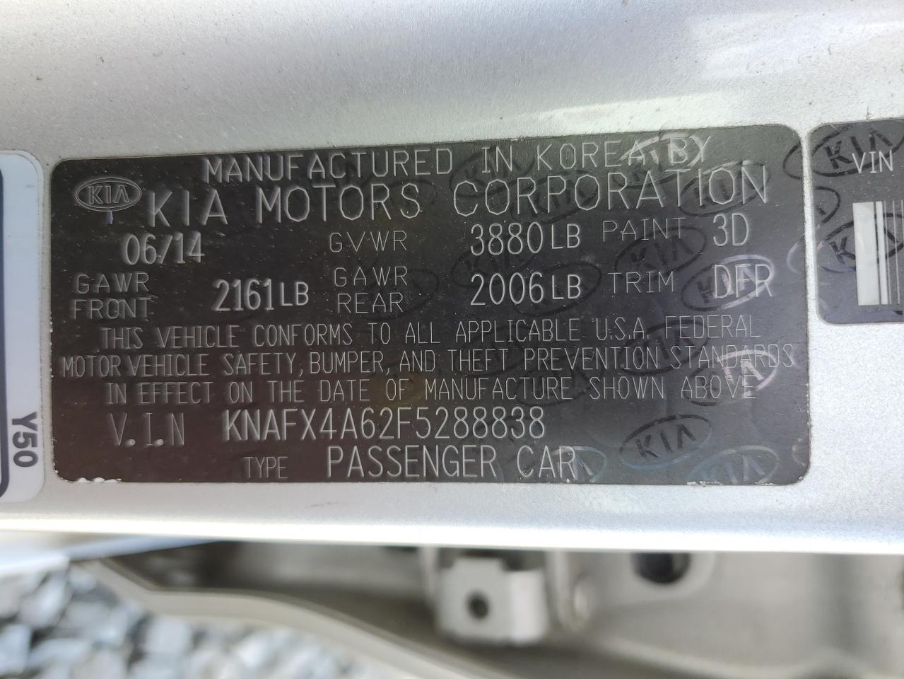 Photo 11 VIN: KNAFX4A62F5288838 - KIA FORTE 