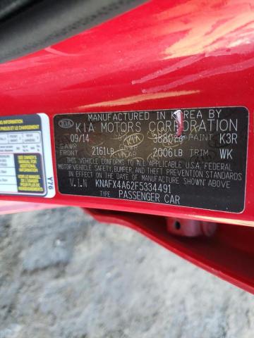 Photo 9 VIN: KNAFX4A62F5334491 - KIA FORTE LX 