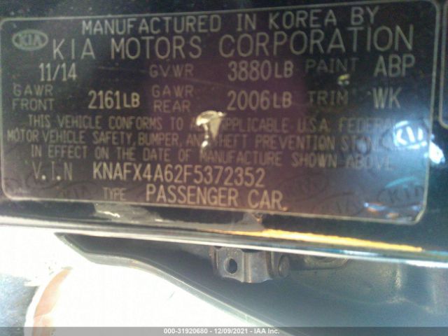 Photo 8 VIN: KNAFX4A62F5372352 - KIA FORTE 