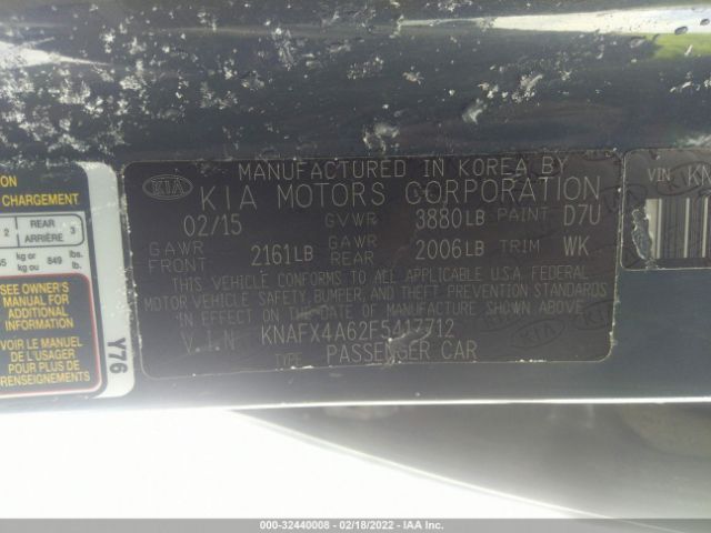 Photo 8 VIN: KNAFX4A62F5417712 - KIA FORTE 