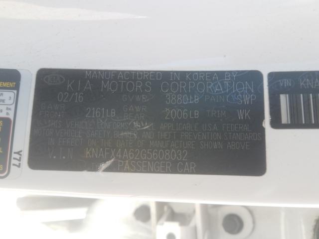 Photo 9 VIN: KNAFX4A62G5608032 - KIA FORTE LX 